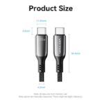 VENTION USB-C to USB-C Cable 100W 5A PD 3.0 Fast Charging Cable (E-Marker Chip) Nylon Braided for iPhone 16/15 Series - Image 10