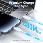VENTION LANBH USB 2.0 Type-A Male to Lightning Male 2.4A Cable (2 Meter) Black - Image 10