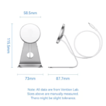 VENTION FGHIF 15W Magnetic Wireless Charger Stand (MagSafe) Aluminum Alloy Silver - Image 3