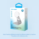 VENTION FGHIF 15W Magnetic Wireless Charger Stand (MagSafe) Aluminum Alloy Silver - Image 2