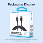 VENTION TRFBF USB 3.2 Gen2 Type-C Extension Cable (1 Meter) 10Gbps, 5A, 4K@60Hz - Image 14