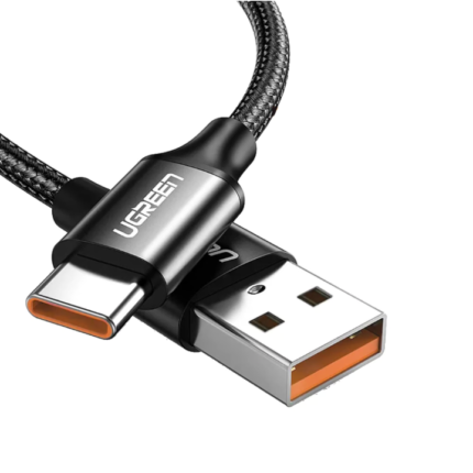 UGREEN 60729 USB A to USB C 3.0 (100W, 6A) 1.5 Meter Super Charge Cable Compatible with iPhone 17/16/15