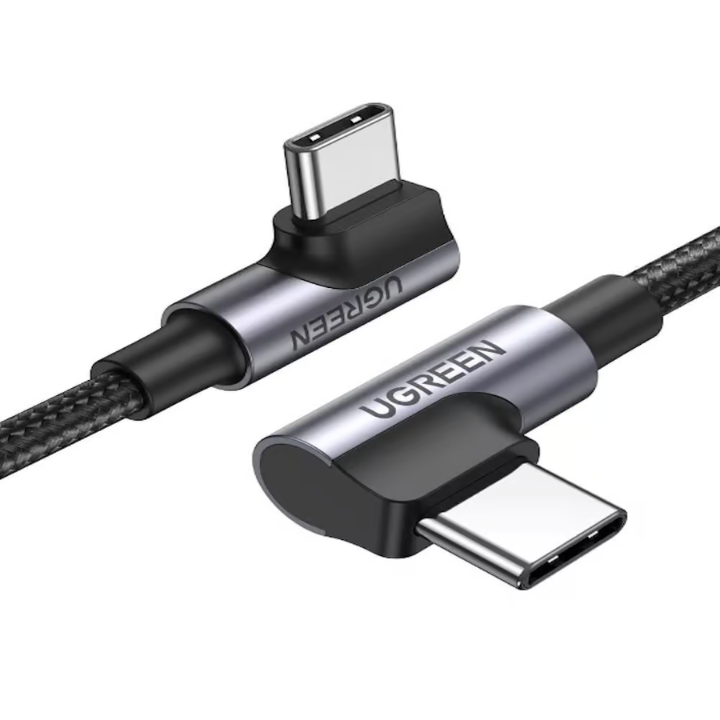 Untitled design (8) UGREEN 70696 ANGLED USB-C TO C CABLE BRAIDED 1 METER