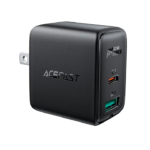 Acefast A7 PD 32W Wall Charger USB-C 20W PD (Black) US Plug for iPhone, Samsung