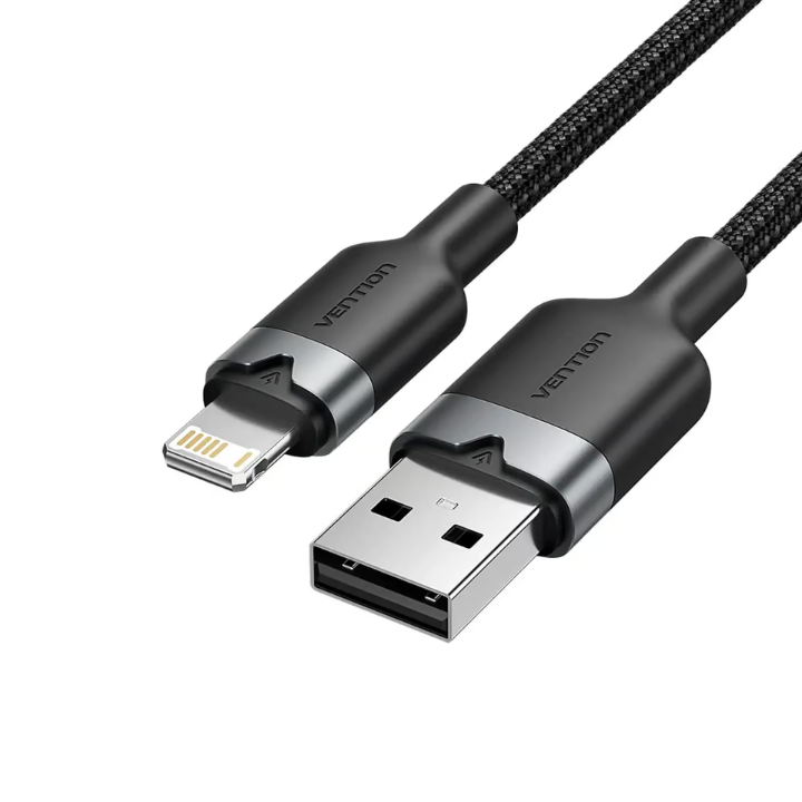 Untitled design (8) VENTION LANBH USB 2.0 Type-A Male to Lightning Male 2.4A Cable (2 Meter) Black