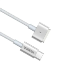UGREEN 90319 USB-C to MagSafe 2 Charging Cable 85W (2 Meter) Silver Braided Fast Charging Cord for MacBook