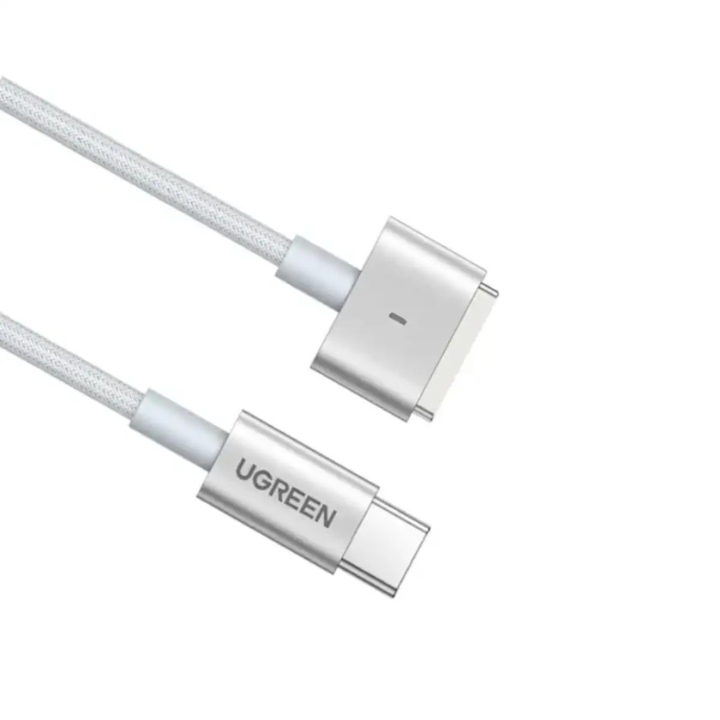 UGREEN 90319 USB-C to MagSafe 2 Charging Cable 85W (2 Meter) Silver Braided Fast Charging Cord for MacBook