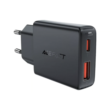 Acefast A69 30W GaN Fast Wall Charger (EU Plug) PD & QC 4.0 Dual USB-C & USB-A