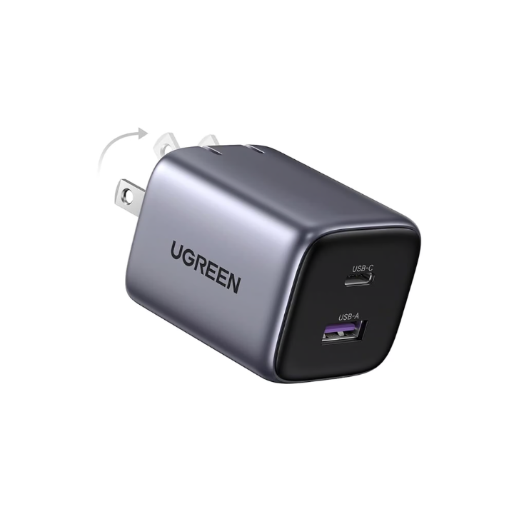 Untitled design (8) UGREEN 15538 NEXODE USB-C 35W GaN Foldable Fast Charger (Gray) US Plug
