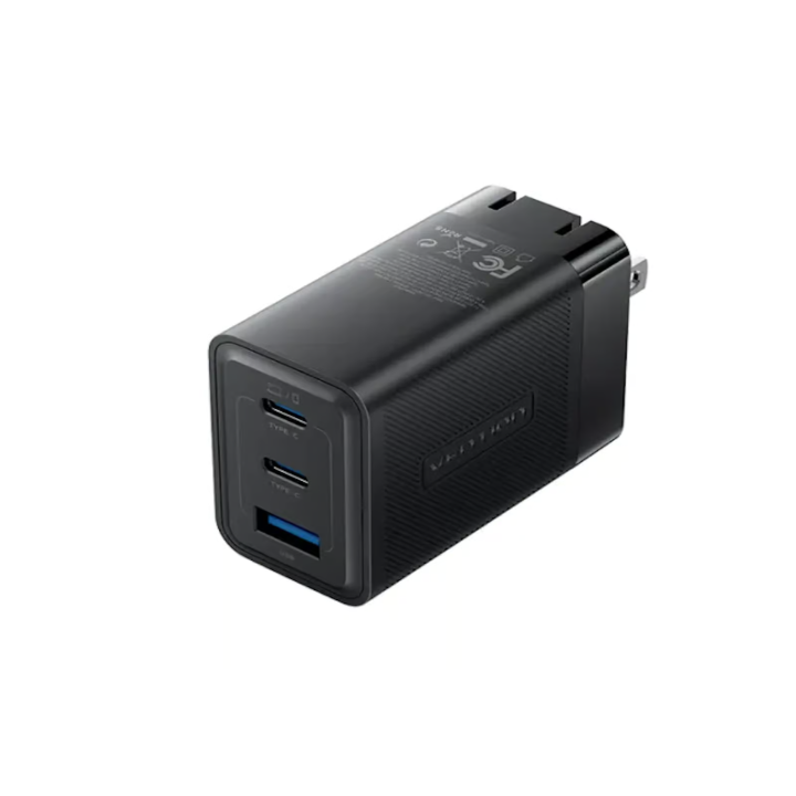 Untitled design (8) VENTION FERB0-US 65W GaN Charger Foldable 3-Port USB-C & USB-A Fast Charger PD 3.0 & QC 4.0