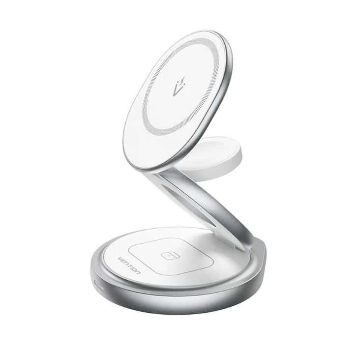 Untitled design (8) VENTION FGEI0 3-in-1 15W Wireless Charger 360° Rotating Stand with MagSafe