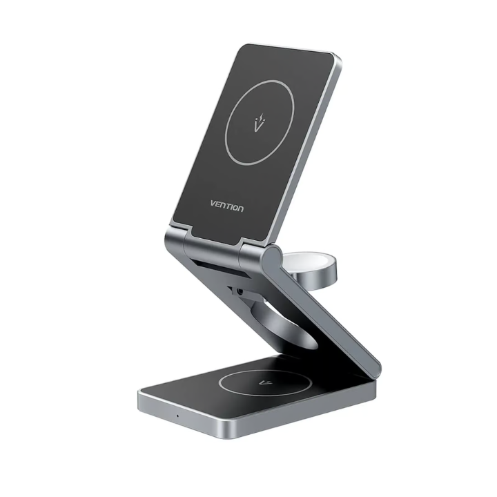 Untitled design (8) VENTION FGFH0 3-in-1 15W Wireless Charger Stand with MagSafe