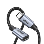 UGREEN 30205 USB-C to USB-C Female Gen 2 (1 Meter) Alu Case Braided Extension Cable Dark Gray
