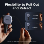 UGREEN 55653 75W Car Charger 2-in-1 Retractable Cable, SCP 25W, QC, PD 30W Fast Charging for iPhone 16/15 Pro - Image 2