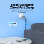 VENTION 20W USB-C & USB-A Fast Charger PD 20W & QC 18W (White) US Plug - Image 2