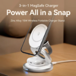 VENTION FGEI0 3-in-1 15W Wireless Charger 360° Rotating Stand with MagSafe - Image 2