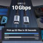 UGREEN 30205 USB-C to USB-C Female Gen 2 (1 Meter) Alu Case Braided Extension Cable Dark Gray - Image 2