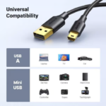 UGREEN 30472 USB 2.0 Male to Mini 5-Pin Male Cable (2 Meter) - Image 2