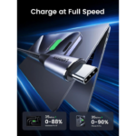 UGREEN 80150 USB-C to USB-C 240W USB 3.2 Gen 2 10Gbps 4K@60Hz Charger Cable (1 Meter) - Image 2
