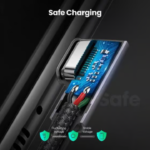 UGREEN 70698 ANGLED 100W USB-C TO C CABLE BRAIDED 2 METER - Image 2