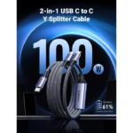 UGREEN 35087 2-in-1 Universal 100W PD Fast Charging Cable (1.5 Meter) Compatible for iPhone 17/17 Pro/17 Pro Max - Image 2
