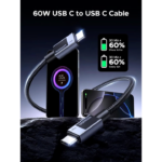 UGREEN 55775 USB C to USB C Cable 60W E-Marker PD Fast Charging (2 Meter) Nylon Braided - Image 2