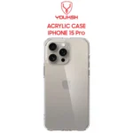 YOUKSH   Apple   iPhone   15   Pro   Acrylic   Cover   -   iPhone   15   Pro   Clear   Anti-Yellow   Back   Case   -   iPhone   15   Pro   Shock   Proof   With   Built-In   Air   Bag.
